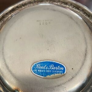 Reed & Barton Silverplate Dish with Blue Label